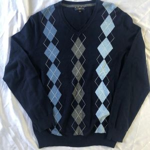 Blue Argyle Sweater